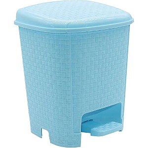 Lixeira Rattan 6L Azul