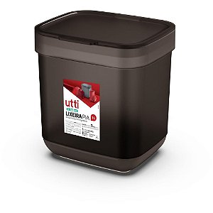 Lixeira de Pia 3L Fume 15,5X11,5X18,4CM