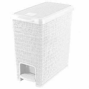 Lixeira Juta Retangular Branco 12L