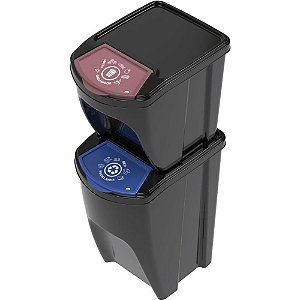 Lixeira Ecoblack KIT Empilhável 20L e 34L