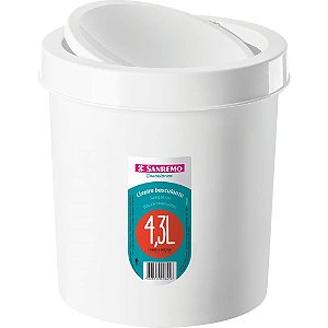 Lixeira Basculante 4,3L Branca