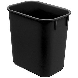 Lixeira para Escritório Plástica Preta 12L