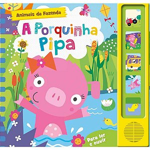 Livro Sonoro Porquinha Pipa 19X19 6 Páginas 5 Botões