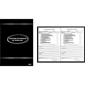 Livro Registro Inspeção do Trabalho 50 Folhas 215X315MM - Pacote com 10