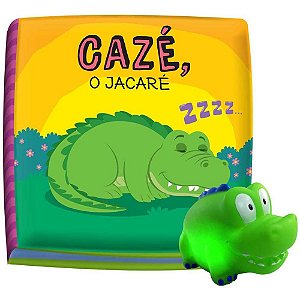 Livro para Banho Caze o Jacare com LUZ