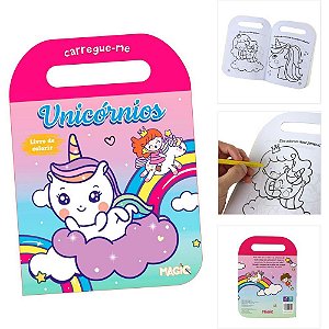 Livro Infantil Colorir Unicórnio CARREGUE-ME 32 Páginas