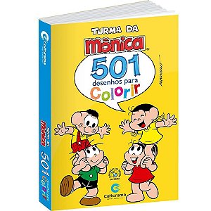 Livro Infantil Colorir Turma da Mônica 501 Desenhos