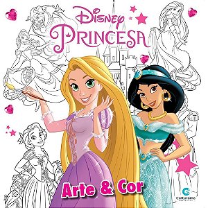Livro Infantil de Colorir Princesas ARTE e COR 27X27CM - 36 Páginas