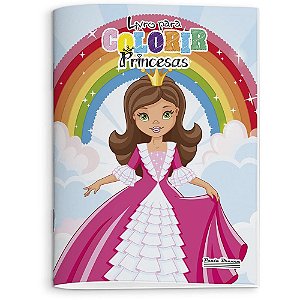 Livro Infantil de Colorir Princesas - 8 Páginas (pacote com 10)