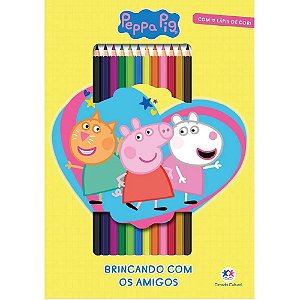 Livro Infantil Colorir Peppa PIG KIT Colorir com Lápis