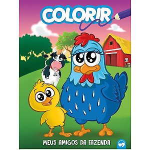Livro Infantil Colorir Meus Amigos da Fazenda 16 Páginas