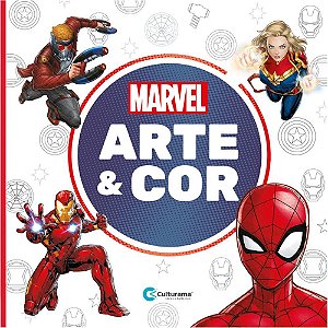 Livro Infantil Colorir Marvel ARTE e COR 27X27 36 Paginas