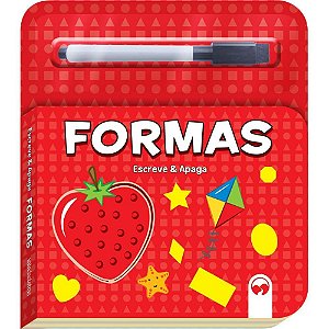 Livro Infantil Colorir ESCREVE e APAGA Formas