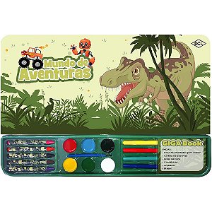 Livro Infantil de Colorir Dinossauros Giga Book com 46 Páginas