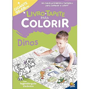 Livro Infantil Colorir Dinos - Livro Tapete 16 Páginas