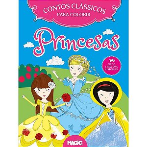 Livro Infantil de Colorir Contos Clássicos de Princesas
