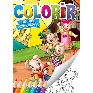Livro Infantil Colorir Clássicos Solapa Pequeno 08 Livros Pacote com 08