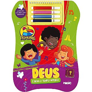 Livro Infantil Colorir 3 Palavrinhas com CANETINHA/ADES