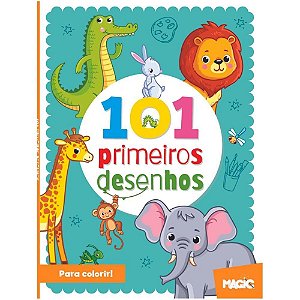 Livro Infantil para Colorir 101 Primeiros Desenhos - 104 Páginas