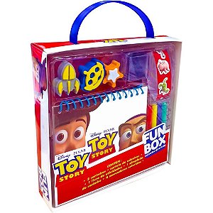 Livro de Atividades TOY STORY 3 FUN BOX com Adesivos, Carimbos e Canetinhas