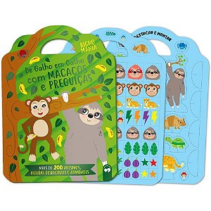 Livro Brinquedo Ilustrado Bicho Mania - Macacos e Preguiças
