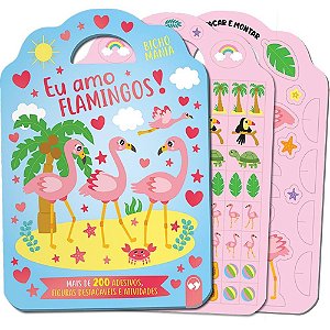 Livro Brinquedo Ilustrado Bicho Mania Flamingo – com Adesivos e Figuras Destacáveis