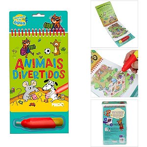 Livro Aquabook Animais Divertidos 24X14CM - 10 Páginas