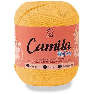 Linha para Crochê Camila Fashion 00298 Amarelo PCT com 06