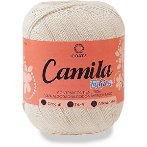 Linha para Crochê Camila Fashion 0000C CRU - Pacote com 6