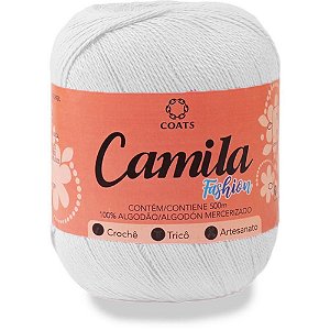 Linha para Crochê Camila Fashion 0000B Branco PCT com 06