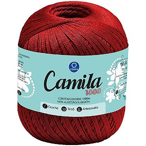 Linha para Crochê Camila 09046 Vermelho Intenso - Pacote com 6
