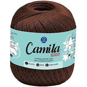 Linha para Crochê Camila 00360 Marrom Café PCT com 06