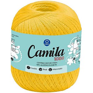 Linha para Crochê Camila 00298 Amarelo PCT com 06
