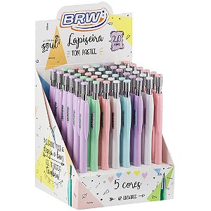 Lapiseira 2.0MM Cores Sortidas Pastel BRW Display com 48 Unidades