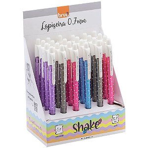 Lapiseira 0,7MM Plástica Shaker - Coleções Diversas - Display com 24 Unidades
