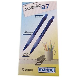 Lapiseira 07MM Maripel Azul CX com 12