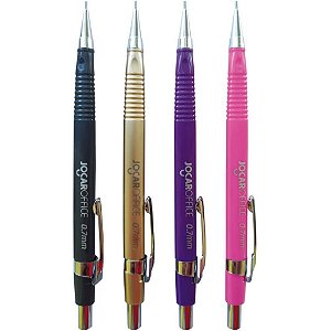 Lapiseira 0.7MM Jocar Técnica Triangular - 4 Cores - Caixa com 12