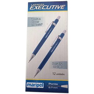 Lapiseira 07MM Executive Metal Azul CX com 12