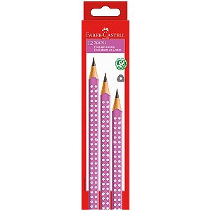 Lápis Preto Triangular Ecolápis Sparkle Rosa PCT com 72