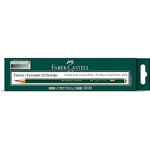 Lápis Preto Técnico 9000 2H Preto CX com 12