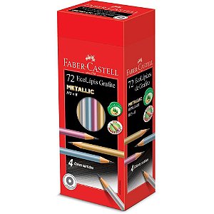 Lápis Preto Redondo Ecolápis Grafite Metallic Caixa com 72