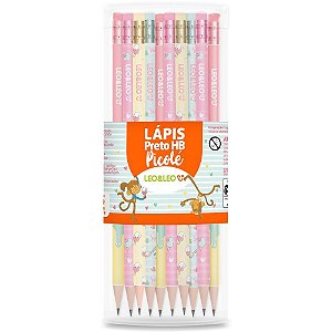 Lápis Preto Redondo Decorado Picole HB com Borracha (S) Pote com  72