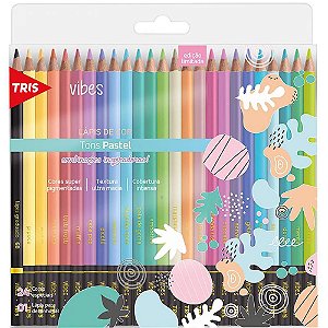 Lápis de COR Redondo Vibes Pastel 24 CORES+16B PT