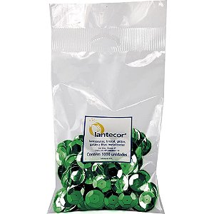 Lantejoula Metalizada Verde 8MM com 1000