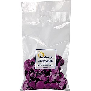 Lantejoula Metalizada PINK 8MM com 1000