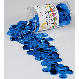 Lantejoula Metalizada Azul Royal 6MM Potes 3G PCT com 12