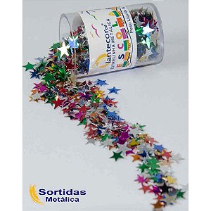 Lantejoula Especial Estrelinhas Sortidas Potes 3G – Pacote com 12 Unidades