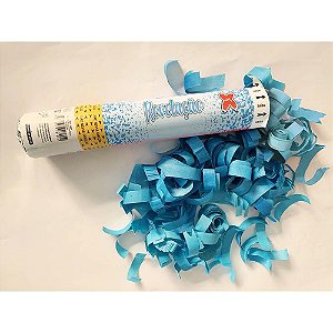 Lançador de Confete Revelação Menino 30CM - Pacote com 12