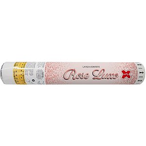 Lançador de Confete Metalizado Rose GOLD Luxo - Pacote com 12 Unidades