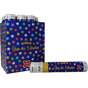 Lançador de Confete Dia de Estrela Color 30CM - Display com 12 Unidades